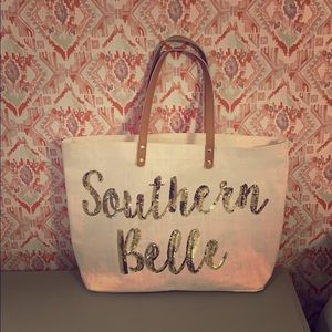 Mud Pie “Southern Belle” Large Tote Bag